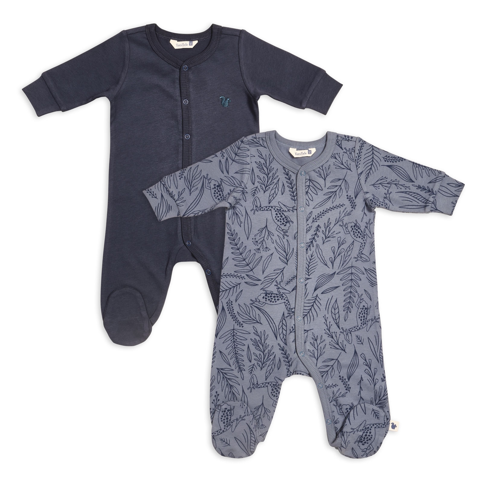 2 Pcs Footed Sleepsuit Set