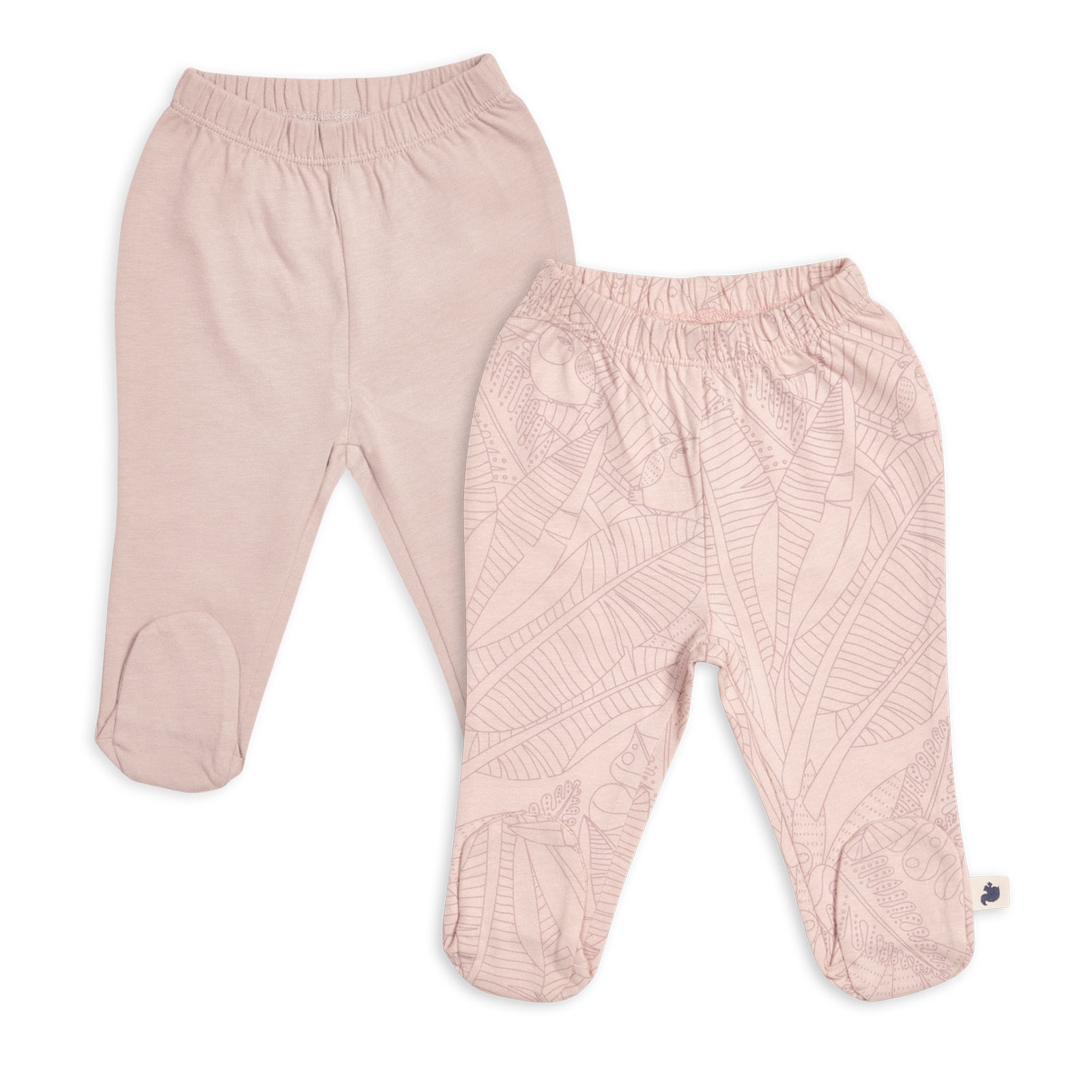 2 Pcs Footed Pant Set