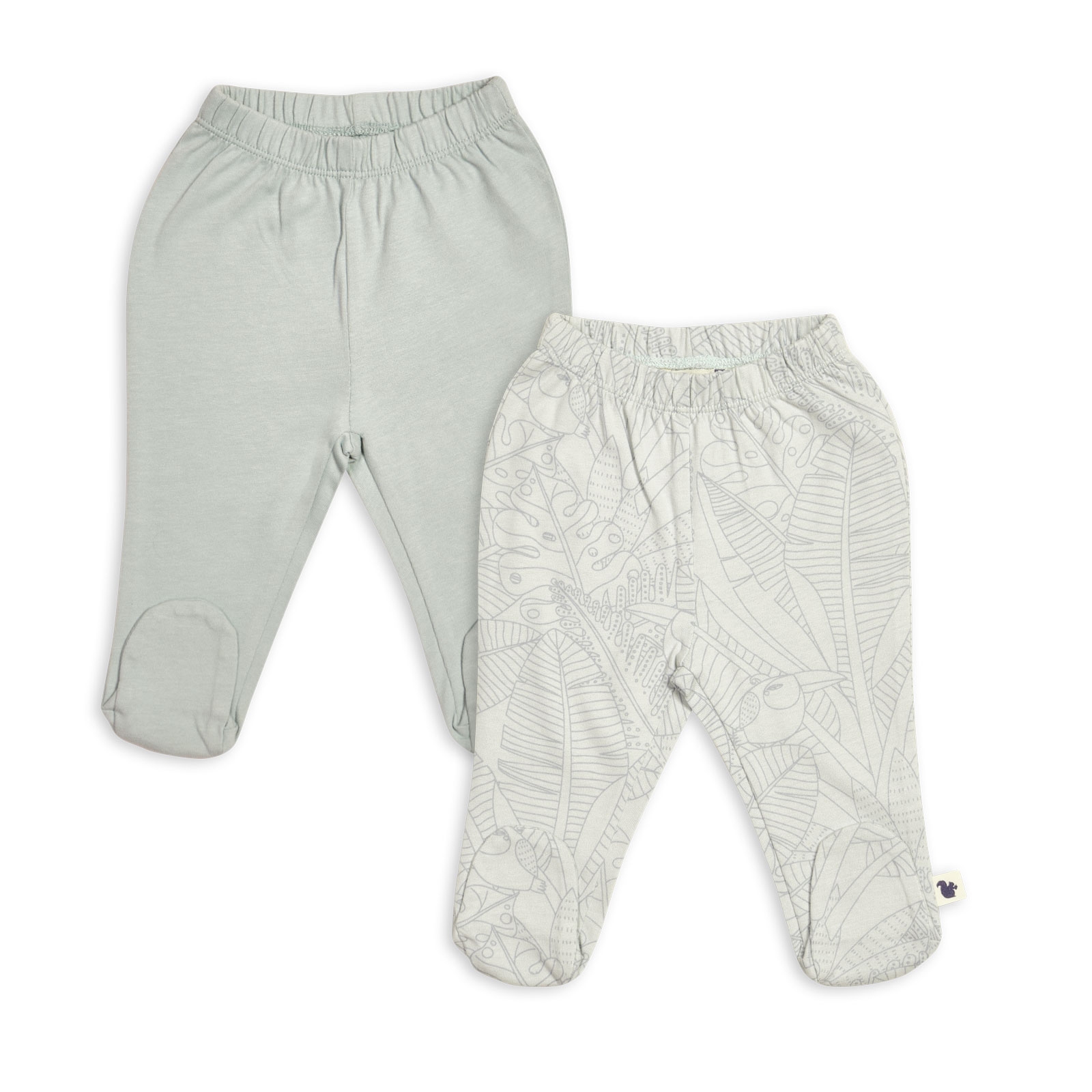 2 Pcs Footed Pant Set