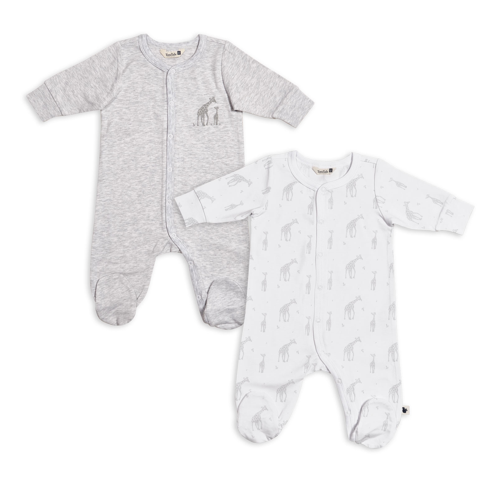 2 Pcs Footed Sleepsuit Set