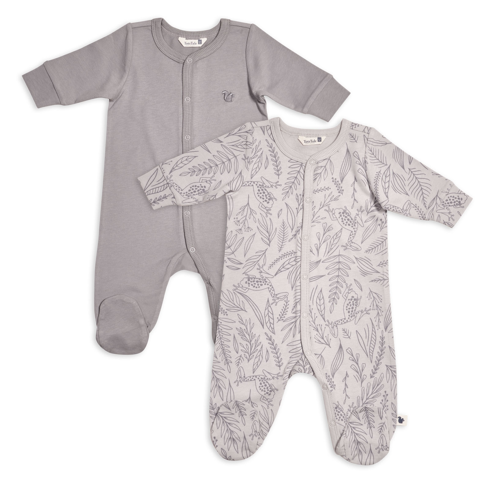 2 pcs Footed Sleepsuit Set 