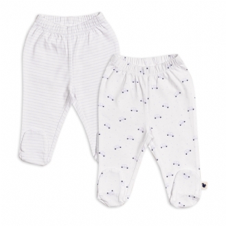 2 Pcs Footed Pant Set 7